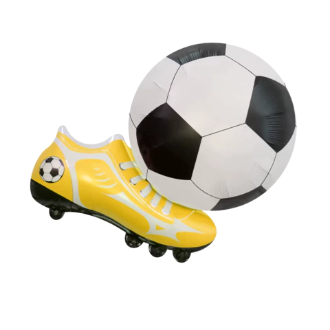 Globos Forma Botin con Pelota 70cm - PromoGlobos - Decorando Tus Momentos
