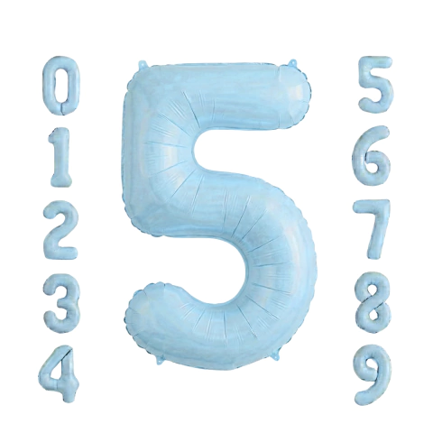Imagen de Globos Numero 70cm Celeste Pastel