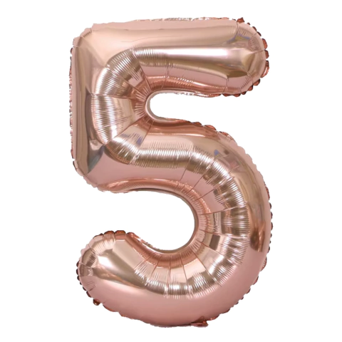 Imagen de Globos Numeros de Un Metro Rosa Gold 40 Pulgadas