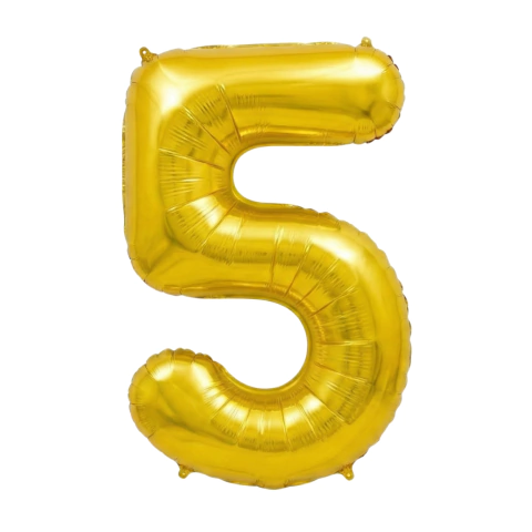 Globos Numeros de Un Metro DORADO 40 Pulg
