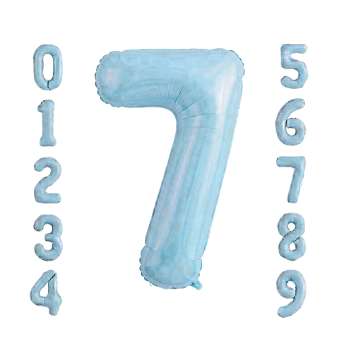 Globos Numero 70cm Celeste Pastel - comprar online