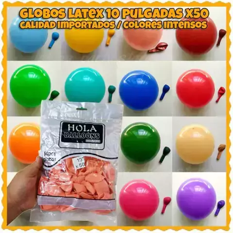 Globo Latex Importados HOLA BALLOONS INTENSOS x50 - comprar online