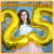 Globos Numeros de Un Metro Dorado 40 Pulgadas
