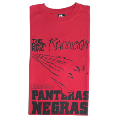 Remera De Algodon Oversize Old School Estampada "PANTERAS NEGRAS" (MOLDERIA GRANDE) THE DARK KING - The Dark King