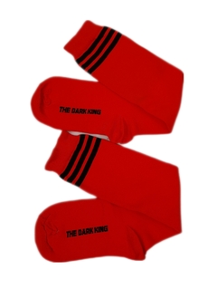 Medias Bucaneras de Hilo Roja Rayas Negras Oversize The Dark King - comprar online