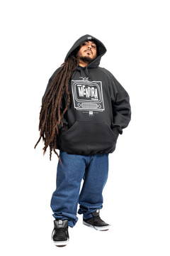 Buzo de Friza con Capucha Oversize Hoodie Estampado Mentira The Dark King VIEJA ESCUELA - comprar online