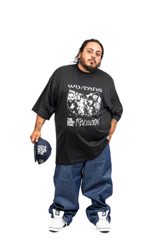 Remera De Algodón Oversize Old School Estampada "WUTANG" Temporada 2024 (MOLDERIA GRANDE) BUNKER
