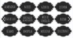 Etiquetas NEGRAS ESCRITAS para FRASCOS (Blister x 12 unidades) MODELO II en internet