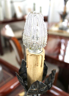 Capuchón de mostacillas para lámparas (hilo de cobre)