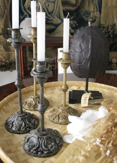 Candelabros en hierro patinado simil lámparas!