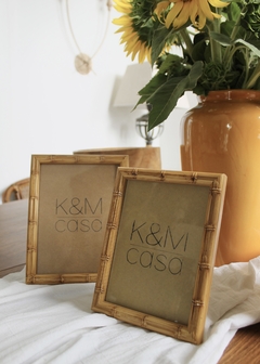 Portarretrato Simil Caña Para Foto De 15 x 21cm! - comprar online