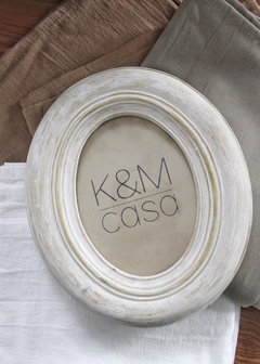 Portarretrato oval clásico blanco! - K&M casa
