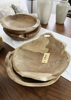 Bowl / cuenco con manijas grande en teca! - comprar online