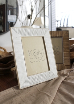Portarretrato varillado blanco y natural! - comprar online
