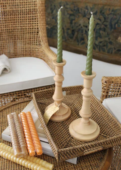 Set x 2 candelabros altos en madera! - comprar online