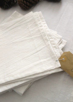 PACK x 4 servilletas en tussor blancas! - comprar online