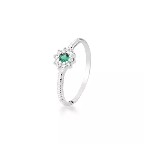 Anel Flor de Formatura Verde Cravejado - comprar online