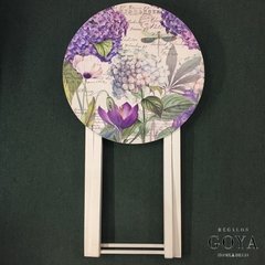 Mesa Auxiliar Plegable Madera Estampada Hortensias en internet