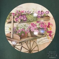 Mesa Auxiliar Plegable Madera Estampada Les Fleurs en internet