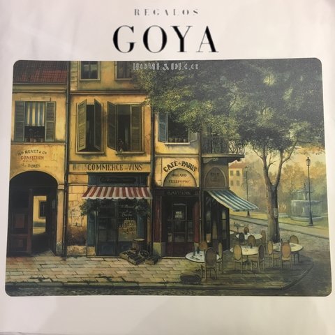 Invidivuales Plastificados 40x30cms Cafe Paris