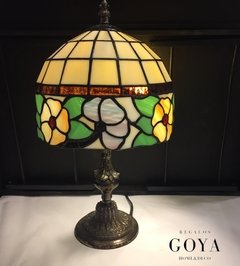 Lampara Tipo Tiffany Vitraux Barcelona - Con Pie de Bronce