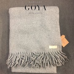 Manta de Llama Pura Lana 1,40 x 1,80 (Sillón) Gris Clarito