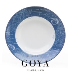 Plato Hondo 23 cm JB Blue Print - Loza Inglesa
