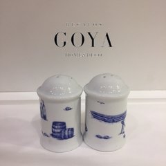 Salero y Pimentero Porcelana Inglesa Marinos