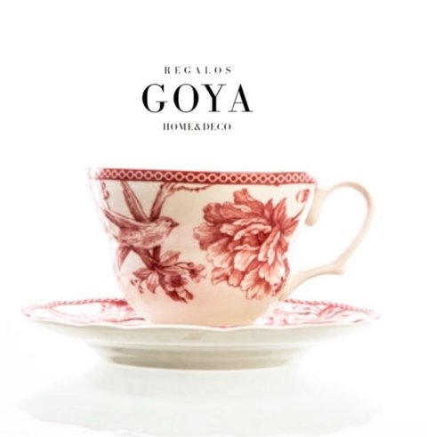 Taza té con plato JB Red Dove Inglesa