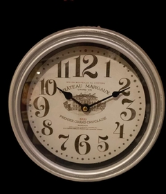 Reloj Pared Metal y Vidrio La Beaujolaise 37cm - comprar online