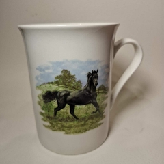 jarro mug de porcelana inglesa horse JB