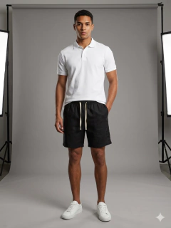 Short em linho “bolso embutido” na internet