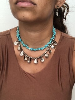 Choker cascalhos turquesa - comprar online