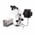 ESTÉREOMICROSCÓPIO TRINOCULAR, AUMENTO 100X, COM ZOOM, SISTEMA EPI-FLUORESCÊNCIA LÂMPADA HBO 100W, 4 FILTROS EXCITAÇÃO (B/G/V/UV), CAMPO CLARO LED