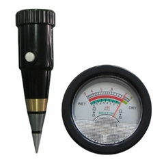PHMETRO ANALÓGICO PENETRÔMETRO COM CORPO E PONTEIRA (ELETRODO) EM METAL MEDIR pH(3-8pH) UMIDADE(1%-8%) EM SOLO PROF. 6CM - comprar online