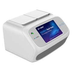 TERMOCICLADOR PCR TEMPO REAL, 4 CANAIS, LCD COLOR 7" TOUCHSCREEN 0°-100°C RAMPA AQ/RE: 8°C/S COM 2 BLOCOS 16 X 0.2ML