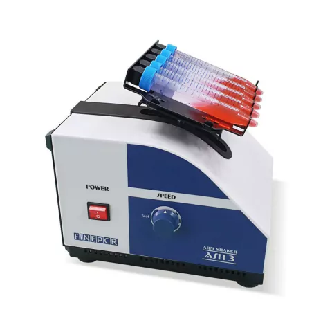 Agitador de Tubos FINEPCR ASH3: Movimento Vertical 45°, 12x1.5ml a 3x50ml