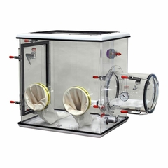 CÂMARA (GLOVE-BOX) 710 X 580 X 740 NM COM CÂMARA DE TRANSFERÊNCIA E PORTA DE ACESSO LATERAL, PARA UM OPERADOR