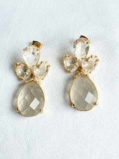 Brinco de Banho de Ouro 18k e Zircônia