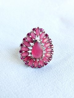 Anel de Banho de Ródio Branco e Zircônia - comprar online
