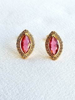 Brinco de Banho de Ouro 18k e Zircônia