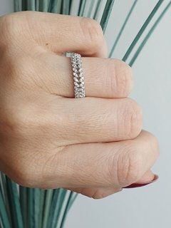 Anel de Prata 925 e Zircônia