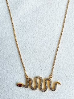 Colar de Banho de Ouro 18k e Zircônia