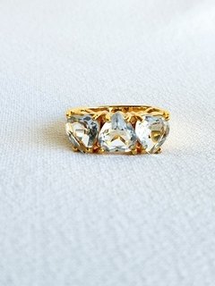 Anel de Banho de Ouro 18k e Zircônia - comprar online