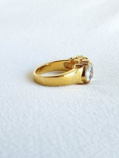 Anel de Banho de Ouro 18k e Zircônia na internet