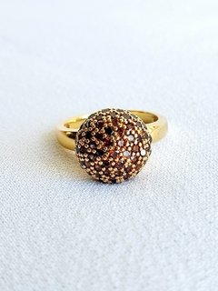 Anel de Banho de Ouro 18k e Zircônia - comprar online