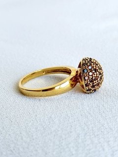 Anel de Banho de Ouro 18k e Zircônia na internet