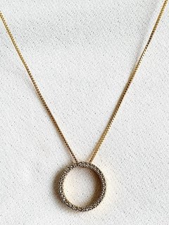 Colar de Banho de Ouro 18k e Zircônia