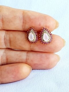 Brinco de Banho de Ouro 18k e Zircônia na internet