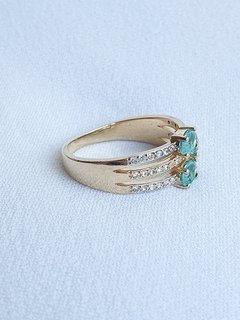 Anel de Banho de Ouro 18k e Zircônia na internet